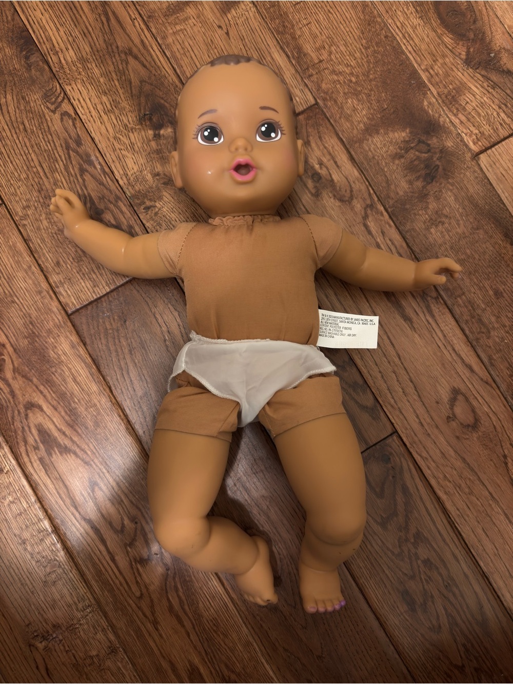 Brown Baby Doll with Cloth Body and Vinyl Limbs - Kids Toy